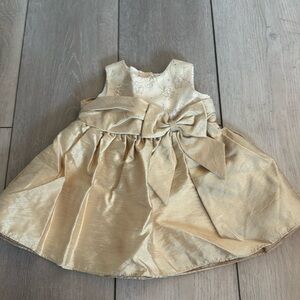 Baby Girls Gold Special Occasion Dress 3-6 mo